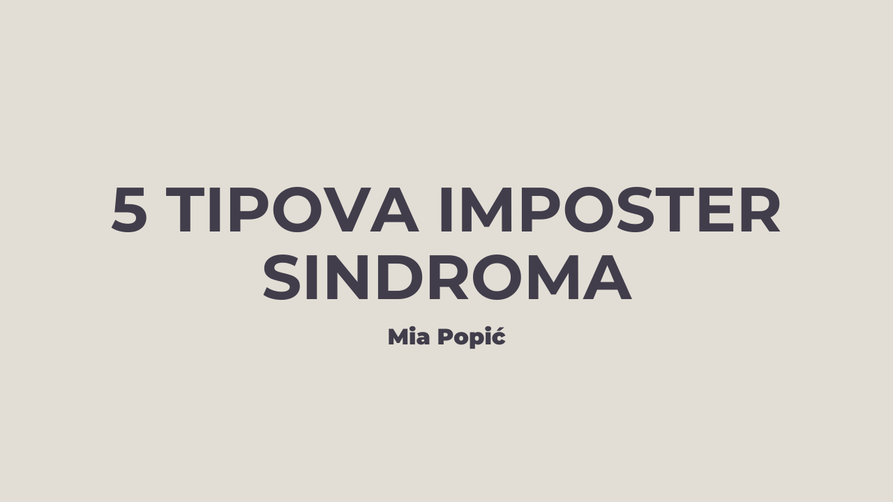 5 tipova imposter sindroma