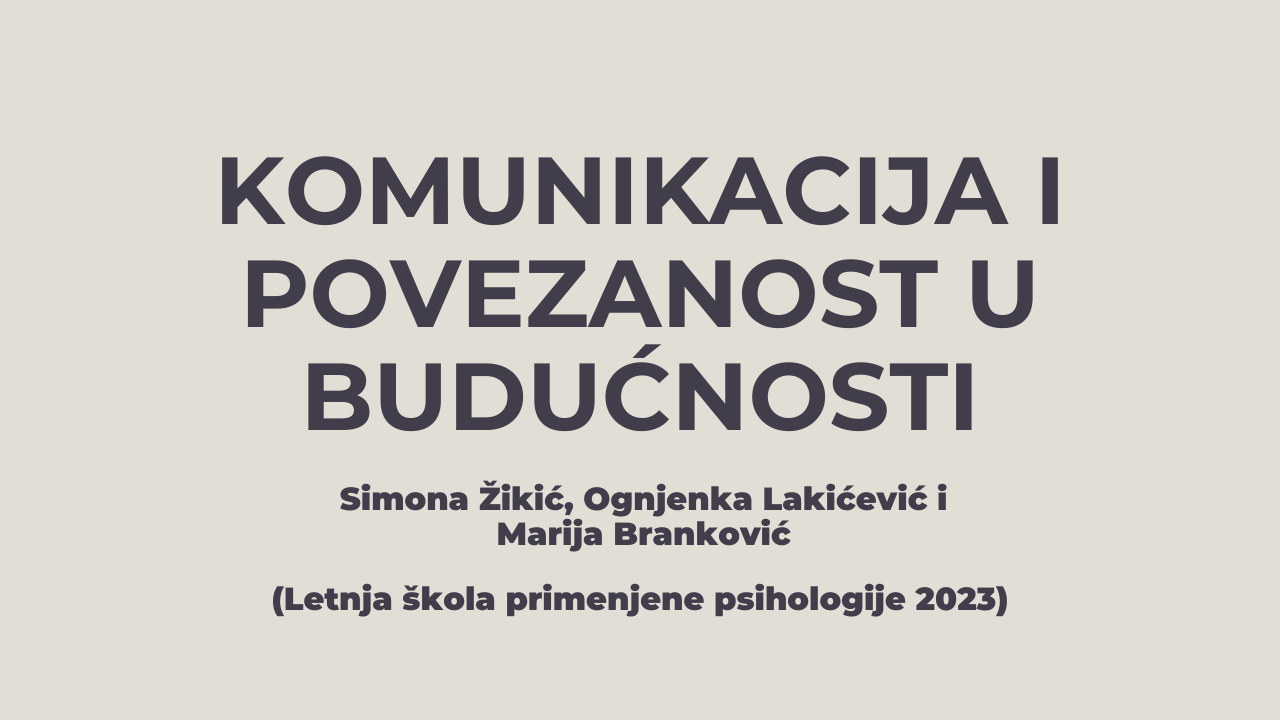 Komunikacija i povezanost u budućnosti