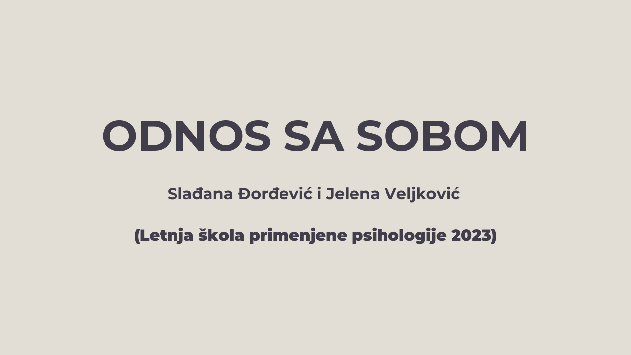 Odnos sa sobom