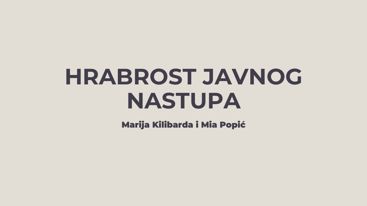 Hrabrost javnog nastupa
