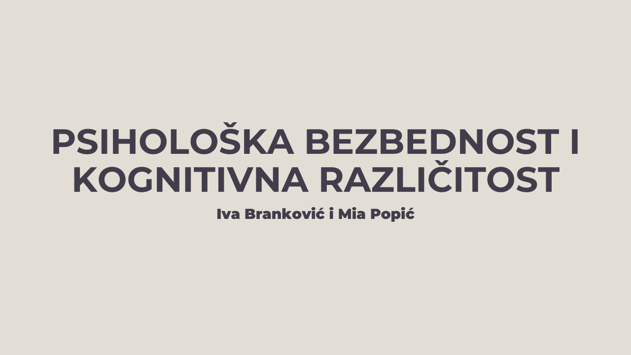 Psihološka bezbednost i kognitivna različitost